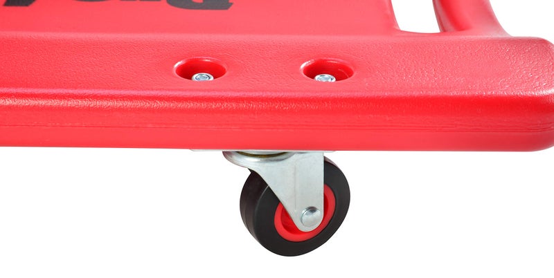 Pro Lift Mechanic Plastic Creeper 36 Inch - Blow Molded Ergonomic HDPE Body with Padded Headrest - 300 Lbs Capacity Red - Image 2